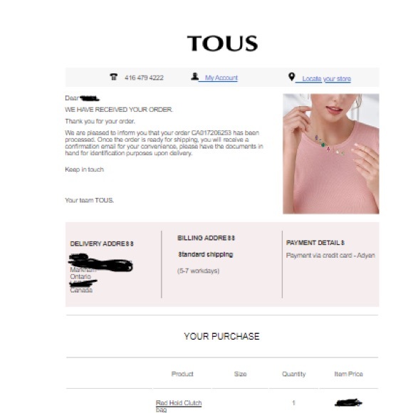 Tous Red Hold Clutch bag ❣️ - Picture 5 of 5